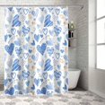 thumbnail image 4 of Valentine''s Day Shower Curtain Blue Love Heart Shower Curtains for Bathroom Decor Balloon Stripe Spot Romantic Bath Curtains Sets for Valentines Day Home Decor Waterproof Extra Long 72" X 84", 4 of 6