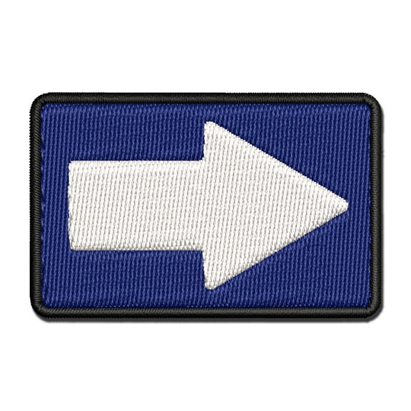 Arrow Rounded Corners Solid Applique Multi-Color Embroidered Iron-On Patch - 2.5 Inch Small