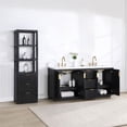 thumbnail image 4 of Cadiz 72" Double Vanity in Fir Wood Black with Composite top in Lightning White, 4 of 18