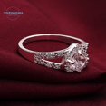 thumbnail image 4 of [anillo] anillo de plata de ley 925 en forma de corazón con forma de corazón para mujeres joyería nupcial para bodas, 4 of 4