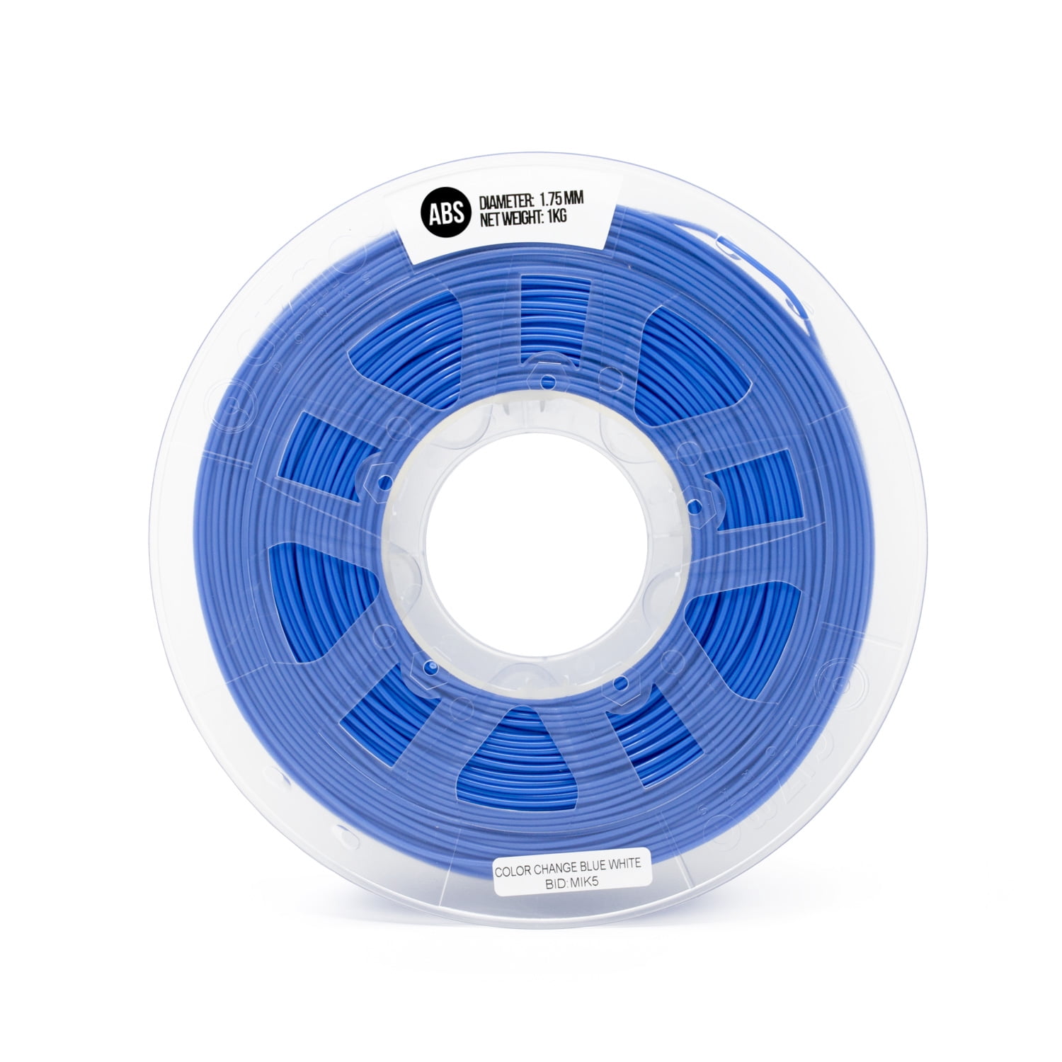 Gizmo Dorks 3mm (2.85mm) Heat Activated Color Change ABS Filament for 3D Printers 1 kg, Blue to White