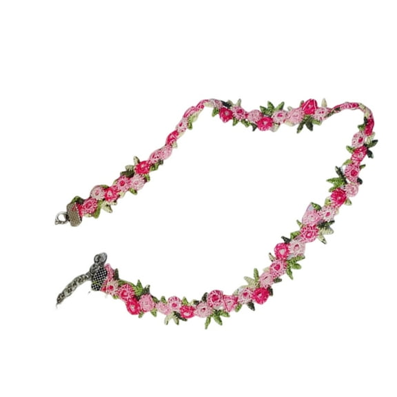 Necvior Adjustable Length Lace Choker Necklace with Flower Pattern for Stylish Women