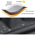 thumbnail image 4 of Funda para mesa de patio para uso en interiores y exteriores, tela Oxford impermeable con cuerda ajustable para dobladillo, protección para muebles de jardín, terraza, áreas de cubierta (negro, 242 x, 4 of 5