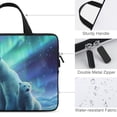 thumbnail image 3 of AWERP Polar Bear Cub Aurora Laptop Bag Diving Fabric Computer Protective Handle Case 15inch, 3 of 5