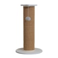 thumbnail image 2 of Cats Scratch Post with Interactive Ball Toy Vertical Scratcher Cat Climbing Pole White Brown 43x26cm, 2 of 9