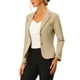 thumbnail image 4 of BLAZER DE TRABAJO PARA MUJERES INSPIRE CHIC CON SOLAPA Y MANGAS LARGAS, TRAJE BLAZER EN CAQUI TALLA 3XL, 4 of 6