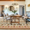 thumbnail image 6 of CCTFS Area Rugs for Living Room Bedroom Dining Room, Machine Washable Large Print Boho Vintage Tribal Aesthetic Carpet, Stain Resistant Floor Cover, Non Slip Low Pile Kitchen Rugs (Bohemia 8x10ft), 6 of 6