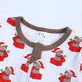 thumbnail image 3 of Bellafa Baby Boys Girls Organic Cotton Zip-Front Sleeper Pajamas, Unisex Infant Chirtmas Footless Sleep 'n Play Romper, 3 of 10