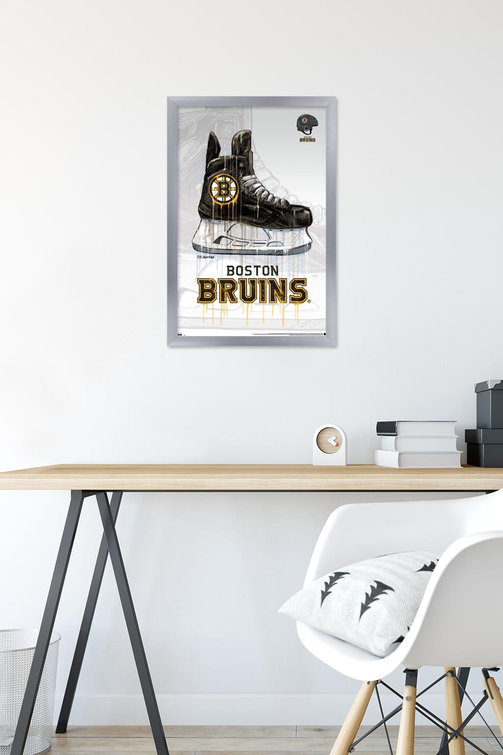 NHL Boston Bruins - Drip Skate 20 Wall Poster, 14.725" x 22.375", Framed