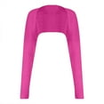 thumbnail image 6 of Lovskoo 2024 Cropped Cardigan Sweaters for Women Open Front Ladies Solid Color Short Long Sleeve Jacket Knit Tops Hot Pink, 6 of 6