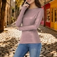 thumbnail image 2 of GHNJK Womens Crew Neck Basic Long Sleeve T Shirt Slim Fit Tees Fall Winter Y2k Going Out Crop Tops Cute Tight Shirts, 2 of 7