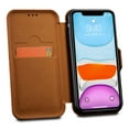 thumbnail image 6 of Casus Slim Flip Cover Wallet Logo View Card Holder Case for iPhone 11 Pro - Chocolate Brown, 6 of 26