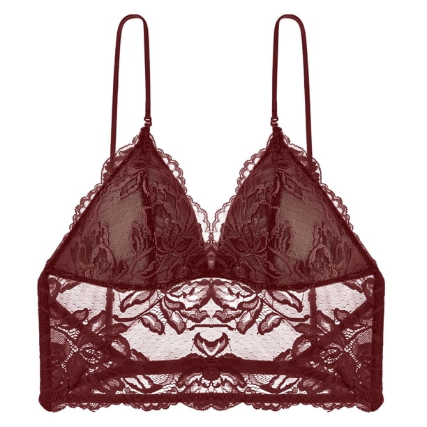 Sujetadores de encaje sexy para mujer Una variedad de formas de usar ropa interior sin espalda con elástico grande con almohadilla en el pecho Fridja nalpqowj37436