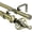 Antique Brass, variant on Urbanest Adjustable Double Curtain Rod Set Portia Manhattan Finials – 1″ Front & 3/4″ Back Rod With Black Rod, 28–48 Inches
