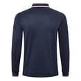 thumbnail image 2 of Polo Shorts for Men Long Sleeve Button Tee Shirts Slim Fit Navy Tee Shirts for Men, 2 of 3