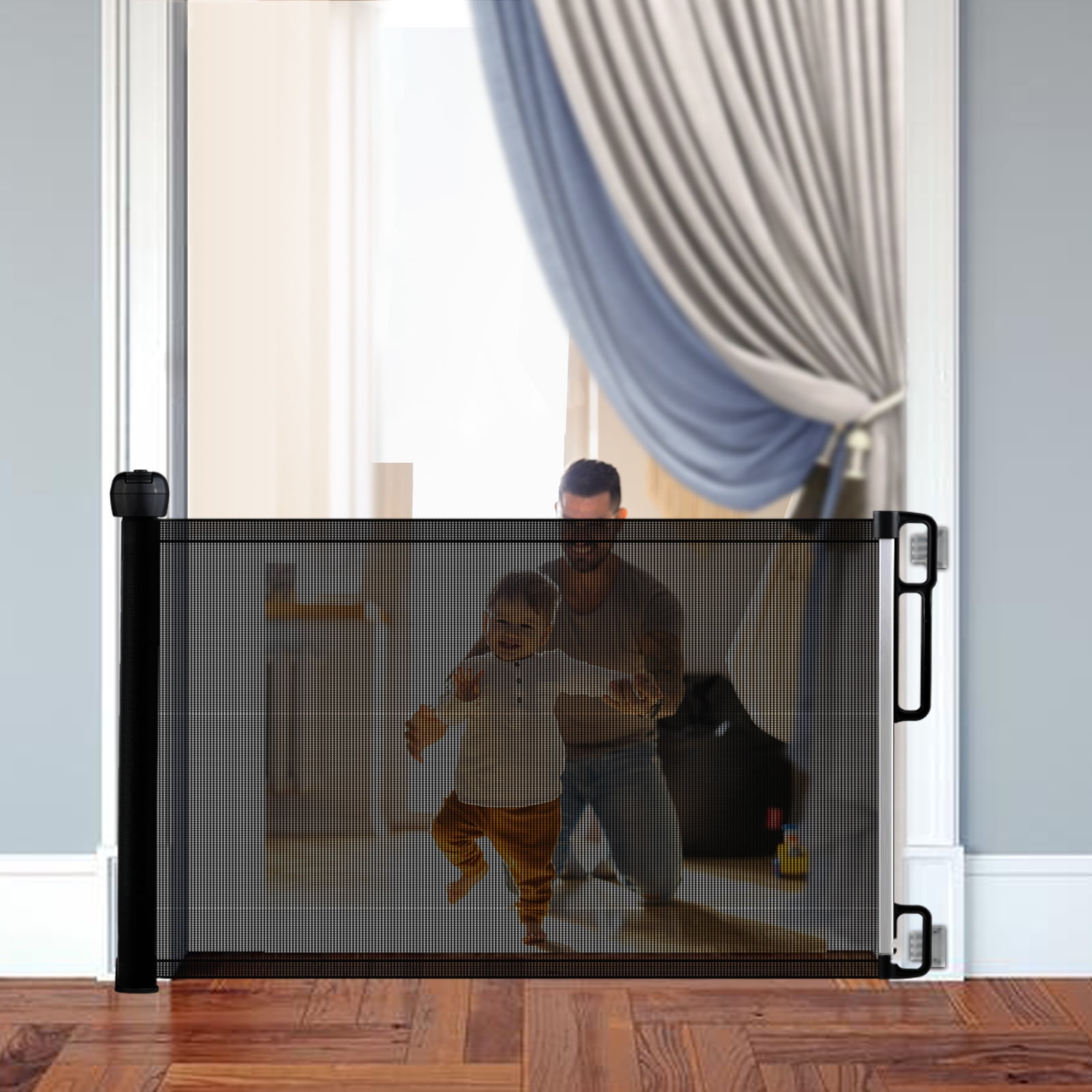 Retractable Baby Gate, Extra Wide Baby Safety Gates, Stairs Safe Gates