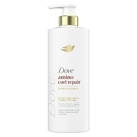 Dove Conditioner for Women Amino Curl with Amino & Jojoba Oil for Curly Hair, 18 oz with Pump