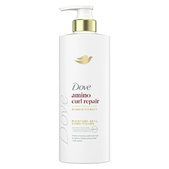 Dove Conditioner for Women Amino Curl with Amino & Jojoba Oil for Curly Hair, 18 oz with Pump