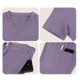 thumbnail image 6 of JULMCOMO Scrubs for Women Button V Neck Short Sleeve Casual Medical Uniforms Comfortable Hospital Work Nurse Uniform Set with Multi Pockets Purple L, 6 of 6