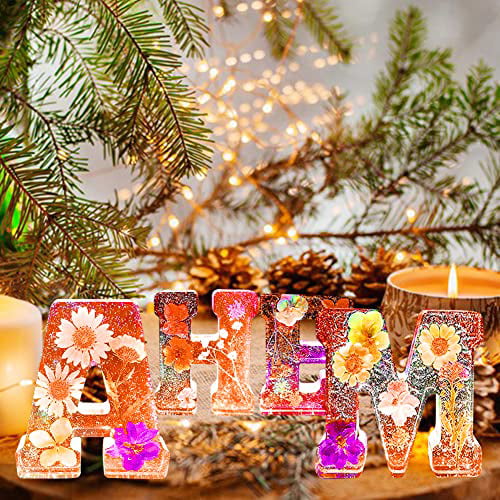 Christmas Party Supplies Gifts 3D Christmas Tree Letter Crystal Epoxy Casting Mold for Jewelry Making Ornament Decor Home Decoration Iriisy Christmas Tree Silicone Resin Mold