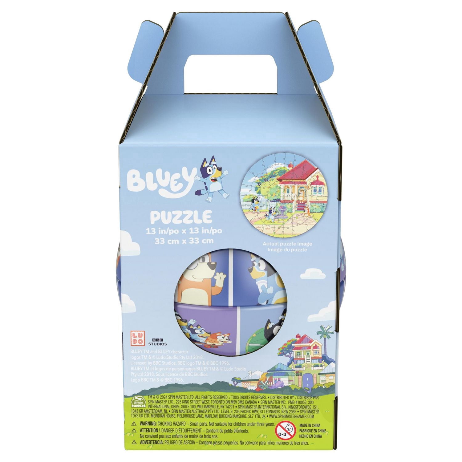 Spin Master Games, Bluey, 64-Piece Puzzle Sphere, Round Puzzle, Puzzles for Preschoolers, Bluey Puzzle, Ages 4+