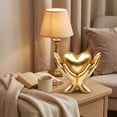 thumbnail image 4 of 3.5in Hand Holding Heart Resin Figurine for Tabletop Shelf Decor, Small Love Symbol Sculpture for Home Office Valentine Decoration, 4 of 8