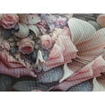 thumbnail image 4 of Ambesonne Romantic Quilted Bedspread Set 3 Pcs, Pastel Love Garden Flowers, Queen Size, Pale Pink Peach and Lilac, 4 of 5