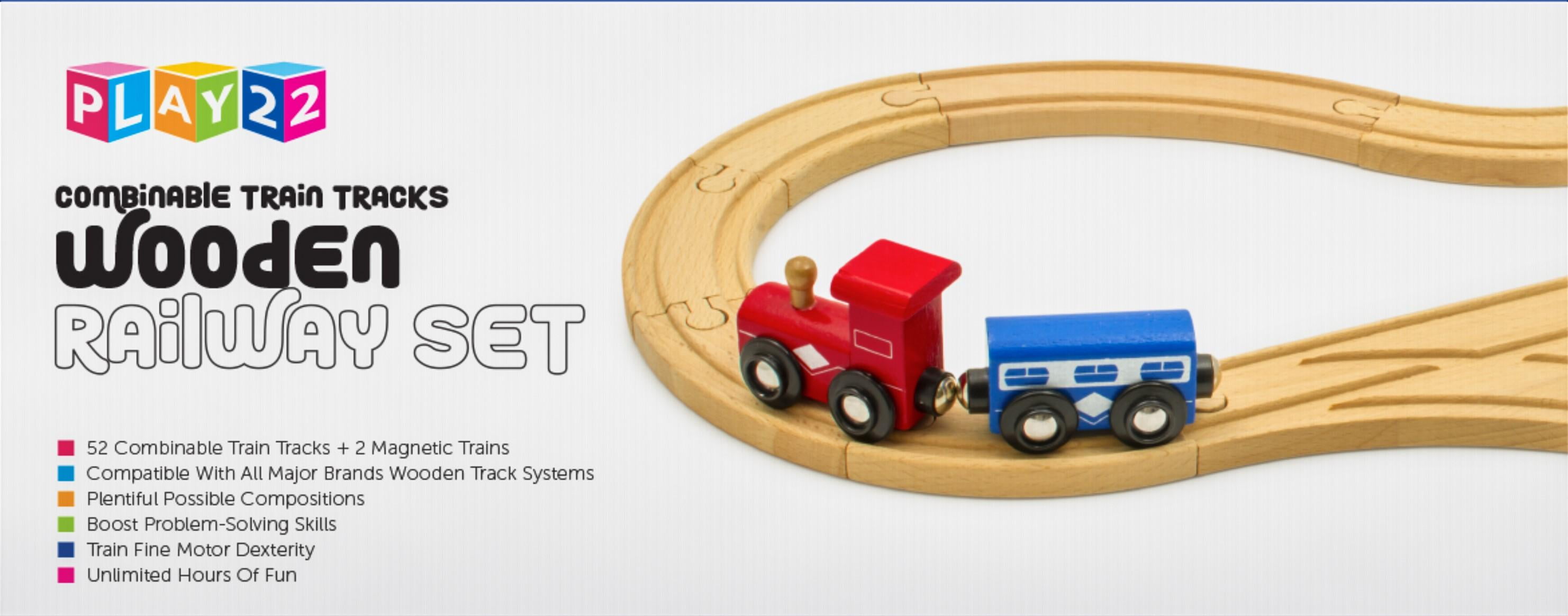 play 22 wooden train set