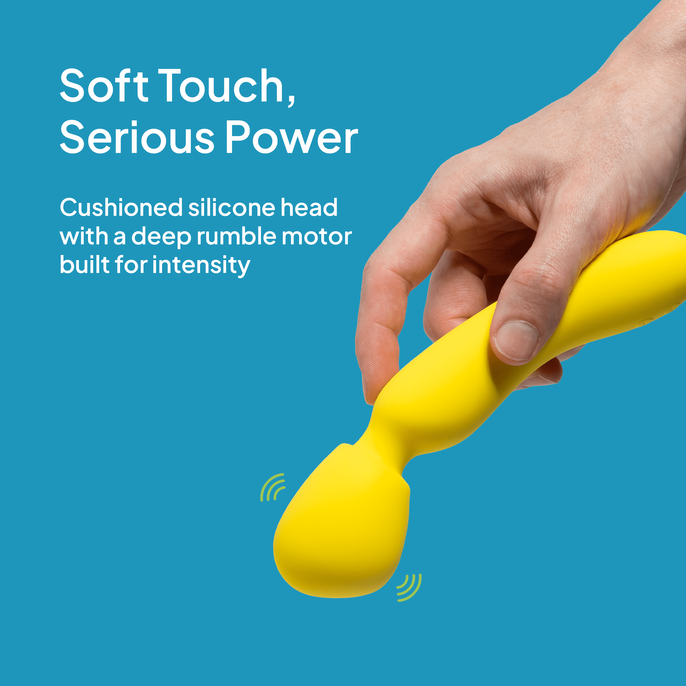 Hello Cake Flexible Wand Vibrator for Women, Waterproof & Rechargeable Massager Toy with 10 Vibrating Modes, Yellow