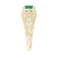 thumbnail image 3 of ANGARA Natural Aeon Solitaire 1.2 ct Emerald Filigree Engagement Ring in 14K Yellow Gold for Women (Size-7mm) | May Birthstone, Anniversary, Jewelry Gift for Women | Natural Emerald Ring, 3 of 10
