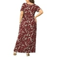 thumbnail image 3 of JuneFish Women's Summer Plus Size 2X to 6X Maxi Loose Dress with Pockets, 3 of 7