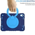 thumbnail image 6 of TECH CIRCLE iPad 10th Gen 10.9 inch Case 2022,iPad 10.9 Case with Pencil Holder, 360°Rotating Kickstand/Ring Handle/Shoulder Strap Heavy Duty Protection Silicone Shockproof Kids Cover,Navy/Blue, 6 of 8