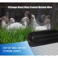 thumbnail image 4 of 24"x50ft Black Vinyl Coated Hardware Cloth 1/4" Mesh, 19 Gauge PVC Welded Wire Fence for Poultry Netting, Decorative & Rust-Proof, 4 of 13