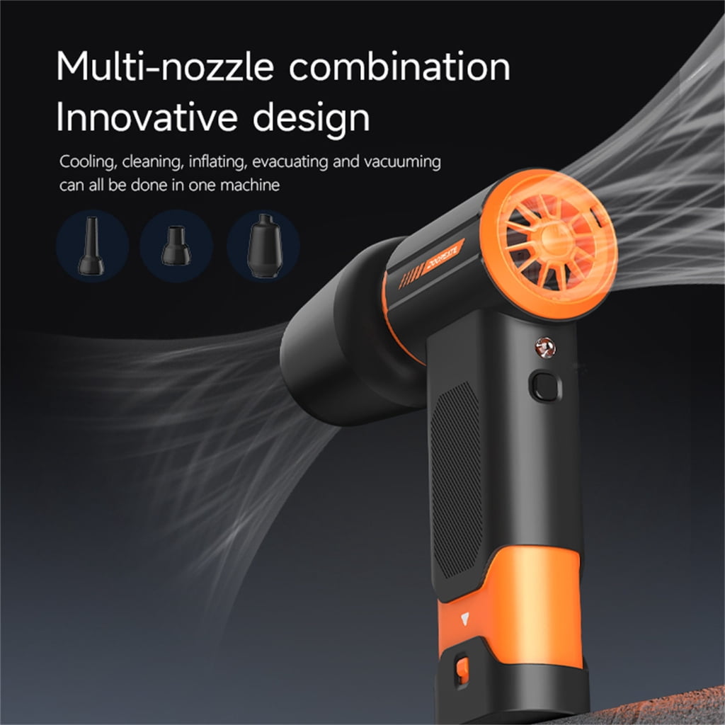MOMOJIA Cordless Blower 8000mAh Air Duster with Interchangeable Nozzles Light Weight