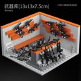 thumbnail image 3 of Bloques de construcción MOC, arma militar, arma de armadura, modelo de estante, equipo de fuerza SWAT, conjunto de accesorios, ladrillos, juguetes para niños, 3 of 5