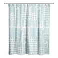thumbnail image 2 of Creative Products Teal Stamp Pattern  71x74 Shower Curtain, 2 of 2