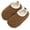 Brown, variant on Women's Fuzzy Curly Fur Memory Foam Loafer Slipper with Anti Slip Rubber Sole