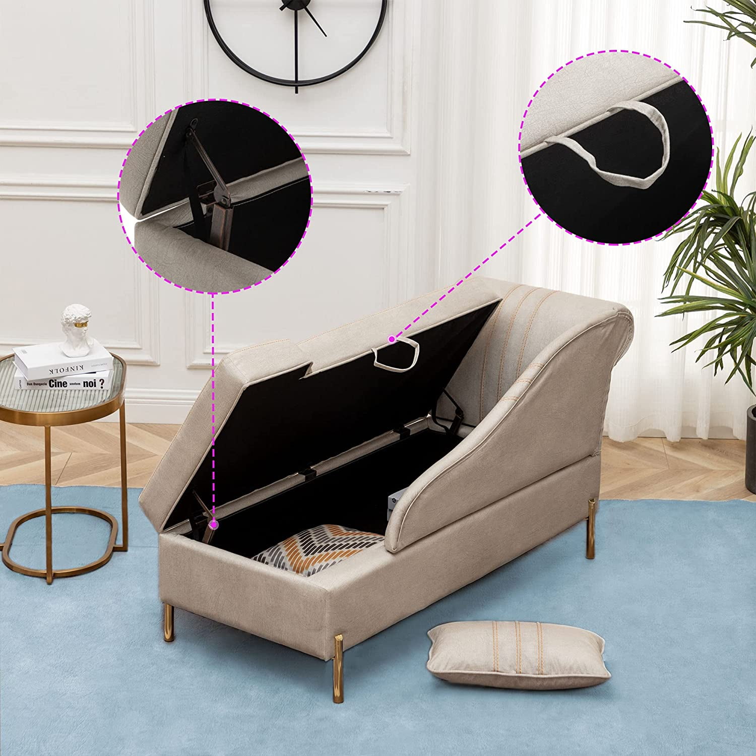 Dendy tufted chaise lounge new arrivals
