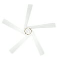 thumbnail image 3 of 54 in. White and Gold DC Indoor Ceiling Fan with Light Kit, 5 Reversible Blades Carved Wood Blades, 3 of 7