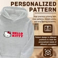 thumbnail image 4 of Hello Kitty Hoodie with Cuffed Sleeves Anime Gifts for Boys Girls Gray 9-10y, 4 of 5