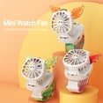 thumbnail image 3 of Mini Watch Fan Soft Natural Wind Foldable Cartoon Angel Wing Personal Watch Fan for Children, 3 of 10