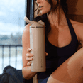 thumbnail image 6 of HydroJug Ease2o Insulated Stainless Steel Water Bottle with Straw & Chug Lid, Leak-Resistant, Cup Holder Friendly – 24oz, Dune, 6 of 7