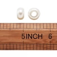 thumbnail image 4 of U8MO 50pcs White ABS Plastic Pearl Rondelle European Large Hole Beads Spacer 12x7mm, 4 of 9