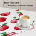 thumbnail image 3 of Placemats Set of 4, Apples 18 x 12 Inch Cotton Linen Heat Resistant Dining Table Place Mats Fruit Apples Washable Kitchen Table Mats for Dining Coffee Bar Table, 3 of 6