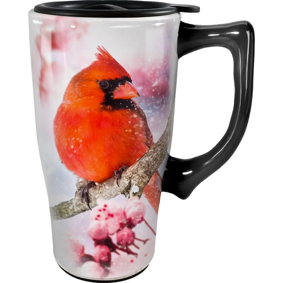 CARDINAL 18 OUNCE CERAMIC TRAVEL MUG