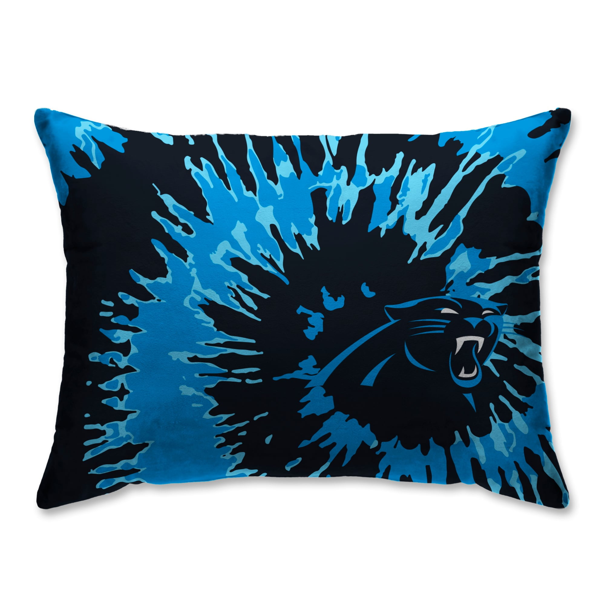 Carolina Panthers Tie Dye Plush Bed Pillow Blue