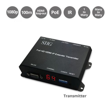 UPC: 0662774043685 | SIIG CE-H26411-S1 Full HD HDMI Extender over IP with PoE RS-232 & IR Transmitter