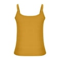 thumbnail image 6 of Htigea Womens Sleeveless Tank Top form Fitting Scoop Neck Ribbed Knit Basic Cami Shirts Today Deals Yellow,2XL, 6 of 6