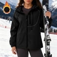 thumbnail image 2 of ZACPNCV Womens Winter Shell Jacket Wind and Water Resistant Reflective Details Fleece Lined for Snow Sports, 2 of 9