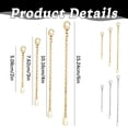 thumbnail image 3 of QIQUWOHUL Jewelry Extender Chain Set DIY Accessories For Bracelets Anklets & Necklaces Adjustable Tail Chains With Lobster Clasps For Jewelry Making & Customization, 3 of 9